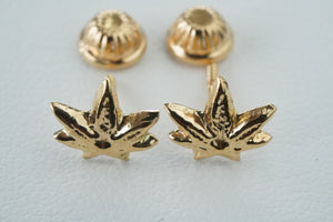 Topos hojas de marihuana en oro 18 quilates Topos hojas de marihuana en oro 18 quilates