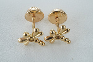 Topos libélulas con circón blanco Topos libélulas con circón blanco