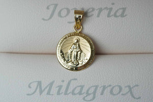 Dije virgen Milagrosa  redondo en oro 18 quilates Dije virgen Milagrosa  redondo en oro 18 quilates