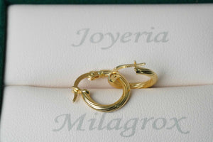 Candongas Melcochas en oro 18 quilates Candongas Melcochas en oro 18 quilates