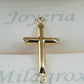 Herraje cruz en oro 18 quilates